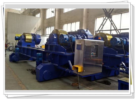 SWL 600T Motorized Traveling Welding Rotator Dengan Hydraulic Idler Tank Dia 10M