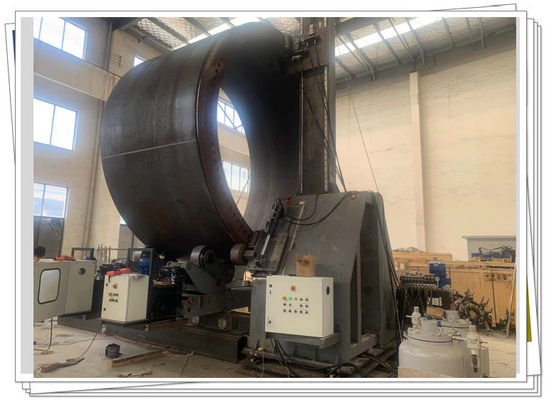 Efisiensi Tinggi Horizontal Flange Fit up Machine Wind Tower Flange Fitting Equipment