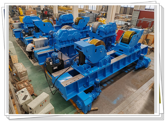 Steel Roller Motorized Travel 800T Welding Roller Bed for Offshore Wind Tower Dia Sampai 12m