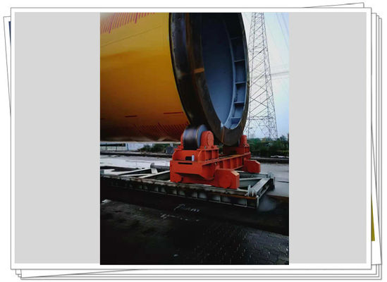 Pengecatan Trolley Bermotor Rol Baja Rotator Pengelasan