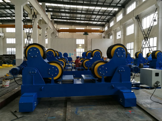 150T Tank Welding Roller Bed Rotator Pengelasan Konvensional Dengan Mobil Rel Bermotor