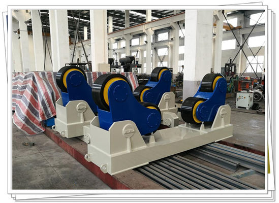 CE ISO 100T SAR Welding Turning Roller Stationary Self Aligning Rotator PU Wheel