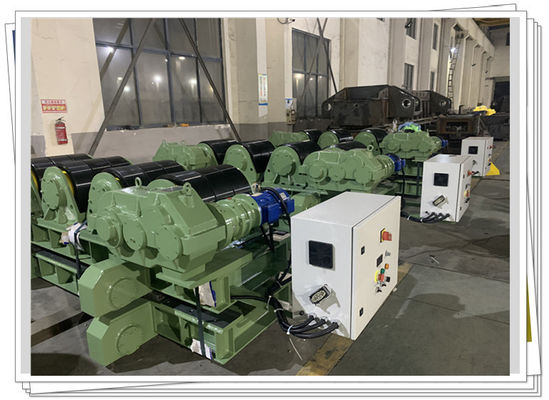 Offshore Traverse 200t Welding Turning Rolls Dengan Ban Karet CE ISO