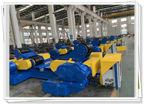 Peledakan 200t Tank Rotator Wind Tower Line Produksi Roda Karet