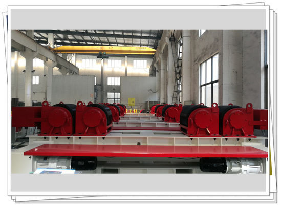 Melintasi 150T Tank Welding Roller Bed Tube Rotator Pengelasan Konvensional Dengan Mobil Rel