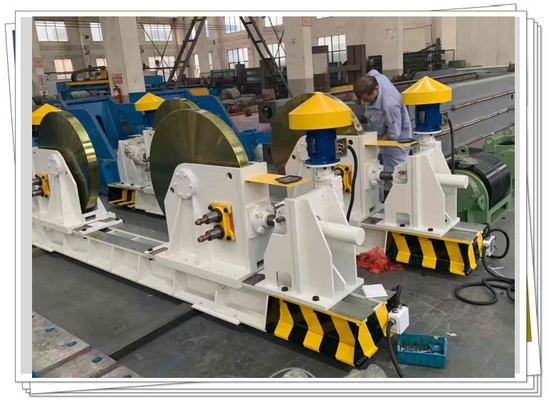 Pembangkit Listrik Tenaga Nuklir Welding Roller Bed 100 T Khusus Menggunakan Rotator Putar
